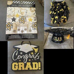 Graduation Decorations - Black and Gold